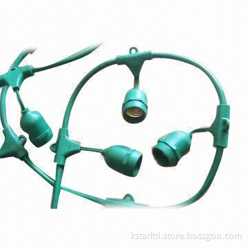 LED Party Light String with E27 Socket, 10m and 20 Socket Per Set for Outdoor Use